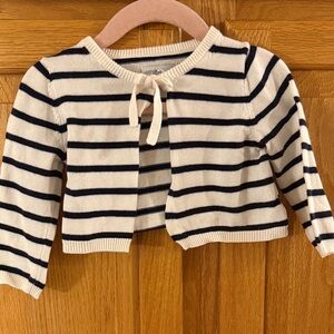 GAP Kids Navy and White Striped Sweater